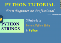 3 Methods to Format Python String