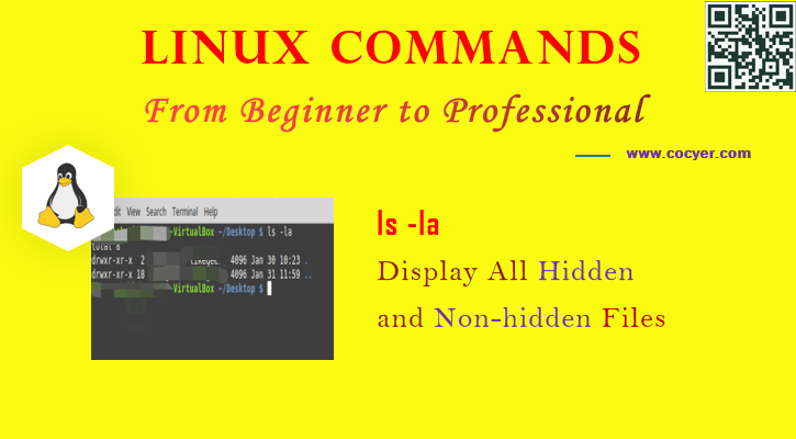 Linux ls -la Command - Display All Hidden and Non-hidden Files for Beginners