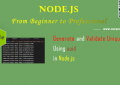 Node.js - Generate and Validate Unique ID Using uuid Package for Beginners