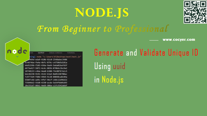 Node.js - Generate and Validate Unique ID Using uuid Package for Beginners