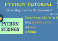 Python - Convert Large Audio File to Text Using SpeechRecognition and pydub