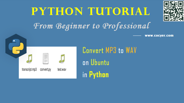 Python - Convert MP3 to WAV on Ubuntu for Beginners