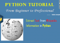 Python: Extract Text from Wikipedia