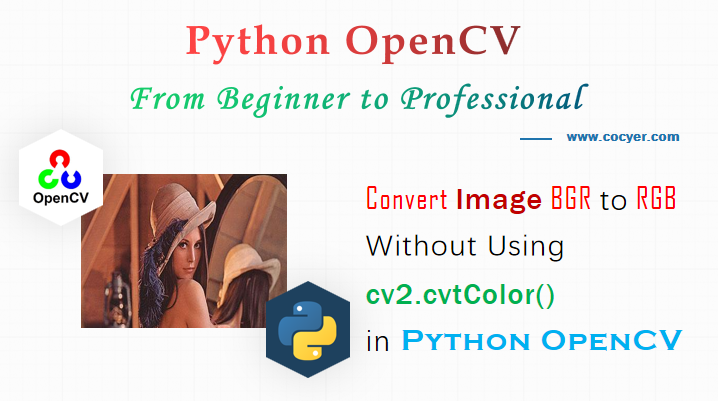 Python OpenCV - Convert Image BGR and RGB Without cv2.cvtColor()