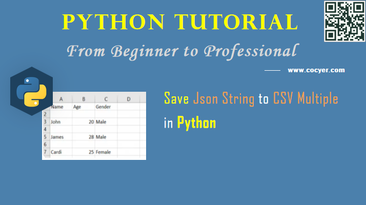Python - Save JSON String to CSV File - a step guide
