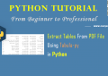 Python PDF Processing - Extract Tables From PDF File Using Tabula-py for Beginners